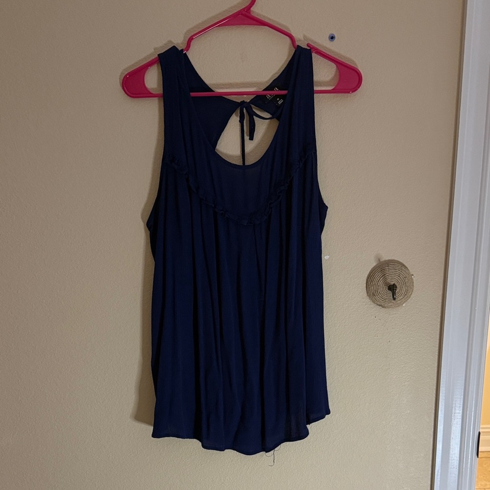 a.n.a Navy Blue Tank Top